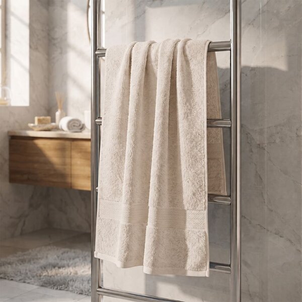 Prosop de baie din bambus ALMA crem 70 x 140 cm