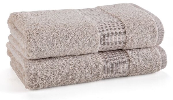 Set de prosoape din bambus ALMA crem 50 x 100 cm 2 buc