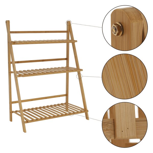 Suport de flori din bambus Nepel Tip 1, 70 x 40 x 96 cm