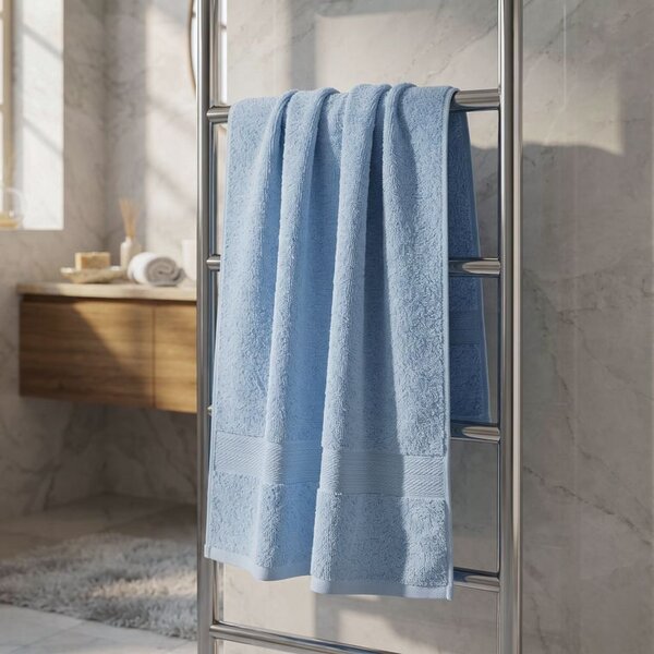 Prosop de baie din bambus ALMA bleu ciel 70 x 140 cm