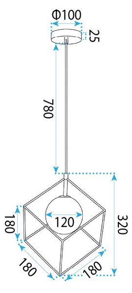 Lampă suspendată APP1210-1CP Gold