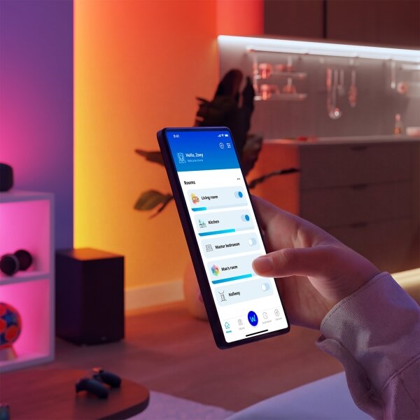 Philips - Bandă LED RGBIC reglabilă SMART STRIP 10m LED/43W/230V 2700/6500K Wi-Fi