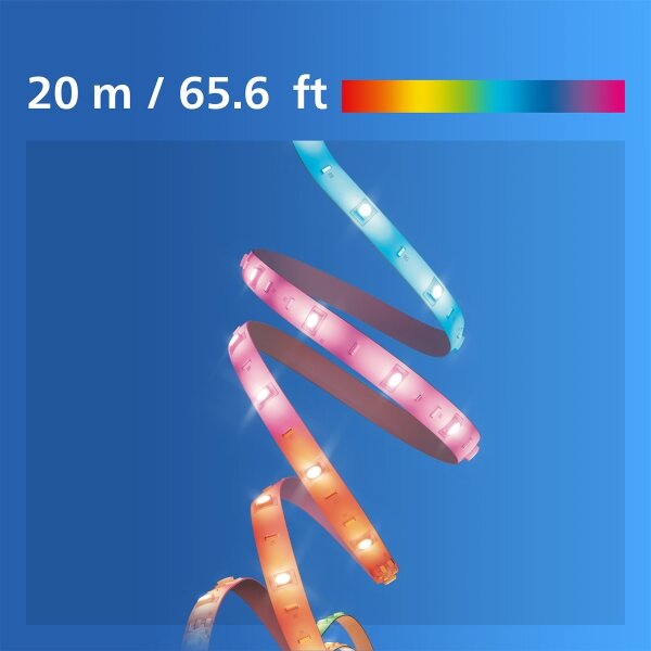 Philips - Bandă LED RGBIC reglabilă SMART STRIP 20m LED/36W/230V 2700/6500K Wi-Fi