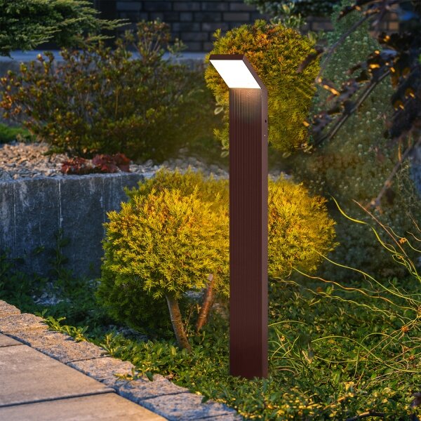 Brilagi - Lampă LED de exterior RIANO LED/8W/230V maro IP65 80 cm