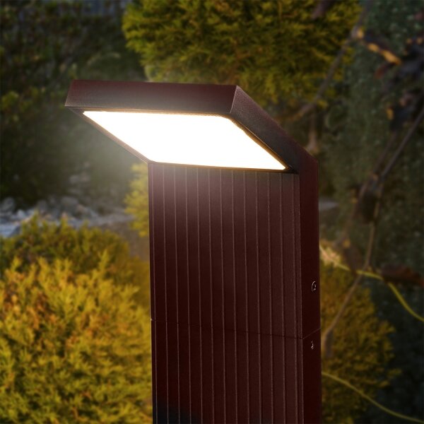 Brilagi - Lampă LED de exterior RIANO LED/8W/230V maro IP65 80 cm