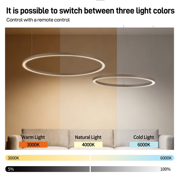 Brilagi - Lustru LED reglabil suspendat pe cablu PORTOFINO LED/98W/230V bej + telecomandă