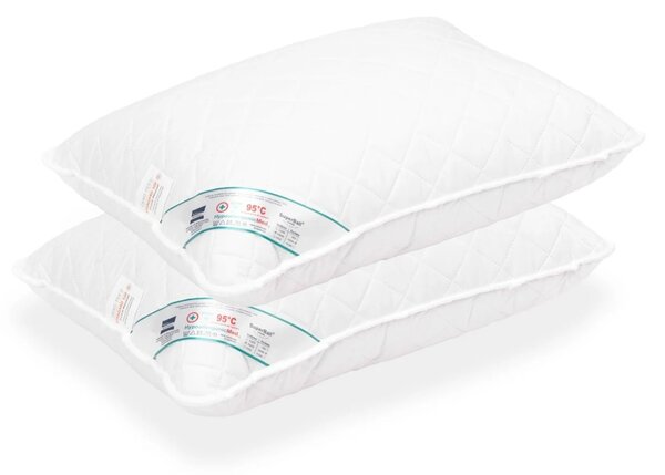 Set lemn masiv 2 Perne Hipoalergenice Matlasate cu Microfibra 60x60 cm