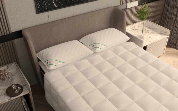 Set lemn masiv 2 Perne Hipoalergenice Matlasate cu Microfibra 60x60 cm