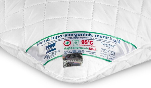 Set lemn masiv 2 Perne Hipoalergenice Matlasate cu Microfibra 60x60 cm