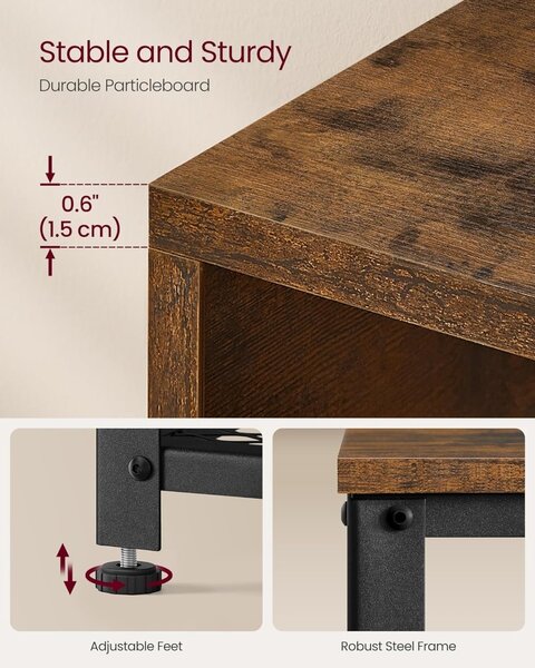 Cuier cu bancuta Vasagle Maro 73x30x45.5 cm