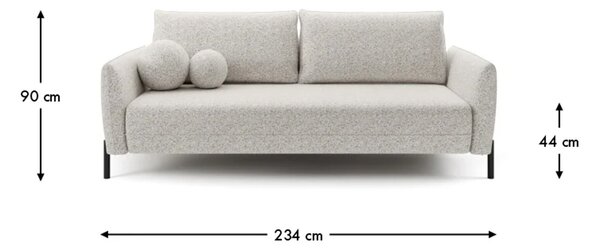 Canapea lemn masiv extensibilă Vasco, 234 × 103 × 90 cm