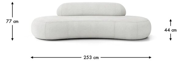 Canapea lemn masiv Soul, 253 × 103 × 77 cm