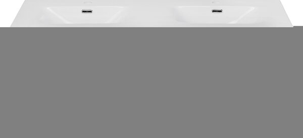 Comad Sky lavoar 120x46 cm dreptunghiular de blat-dublă alb luciu SKY 120D/DP-8099
