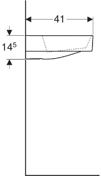 Geberit One lavoar 50x41 cm dreptunghiular clasică-încastrat alb luciu 505.019.00.1