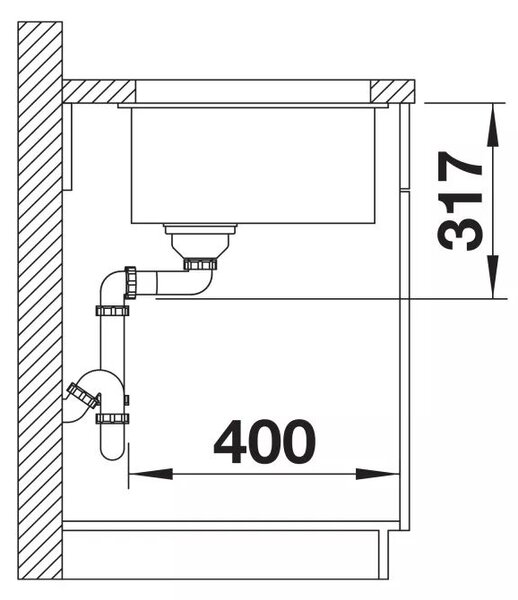 Blanco Etagon 500-U chiuvetă din granit 53x46 cm alb 527756