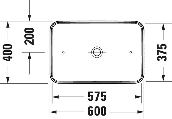 Duravit D-Neo lavoar 60x40 cm dreptunghiular de blat alb luciu 2397600070