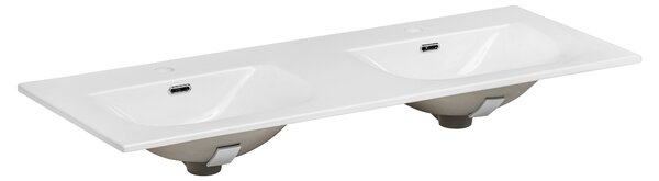 Comad Sky lavoar 120x46 cm dreptunghiular de blat-dublă alb luciu SKY 120D/DP-8099