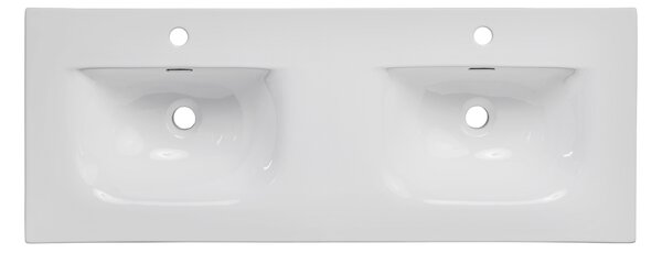 Comad Sky lavoar 120x46 cm dreptunghiular de blat-dublă alb luciu SKY 120D/DP-8099