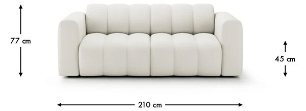 Canapea lemn masiv Bummel, 210 × 97 × 77 cm