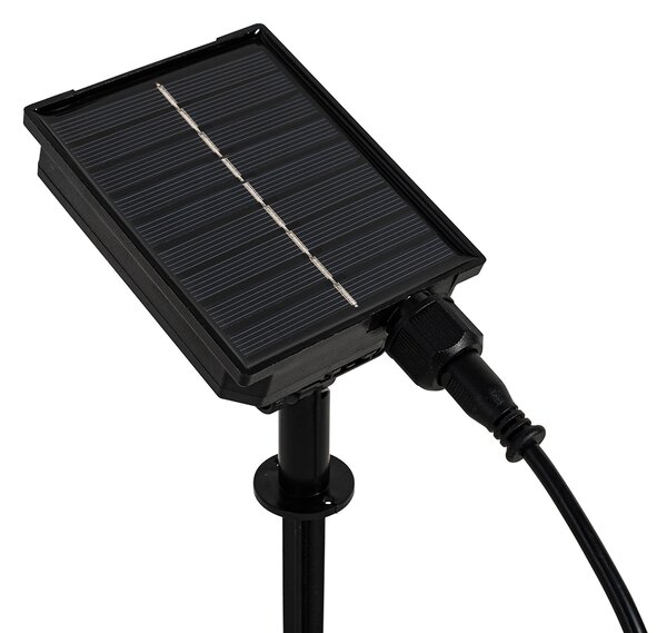 Set 2 spoturi solitare negre 50cm cu LED reîncărcabil și solar IP65 - Adalind