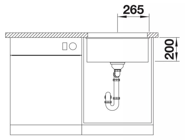 Blanco Etagon 500-U chiuvetă din granit 53x46 cm alb 527756