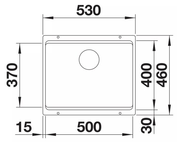 Blanco Etagon 500-U chiuvetă din granit 53x46 cm alb 527756