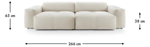 Canapea lemn masiv Calm 266x100 cm