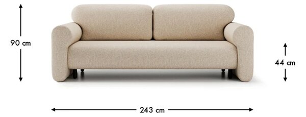 Canapea lemn masiv Messalinna 243x113 cm
