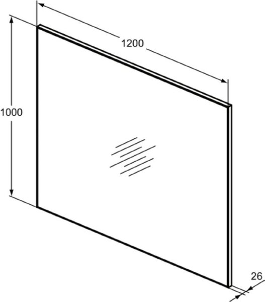 Ideal Standard Mirror&Light oglindă 120x100 cm dreptunghiular T3594BH