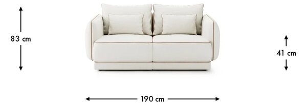 Canapea lemn masiv Yves 190x100 cm