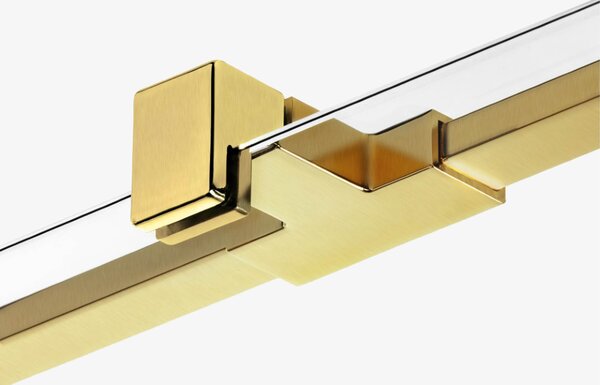New Trendy Avexa Gold Brushed cabină de duș 100x90 cm dreptunghiular auriu periat/sticlă transparentă EXK-3019