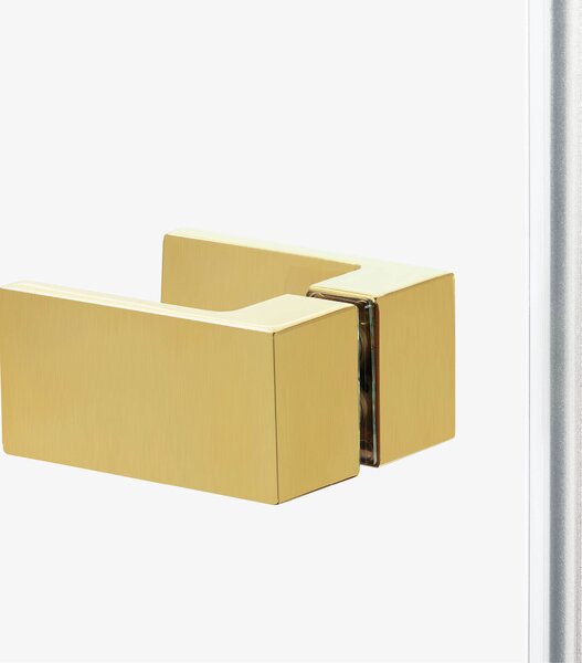 New Trendy Avexa Gold Brushed cabină de duș 100x90 cm dreptunghiular auriu periat/sticlă transparentă EXK-3019