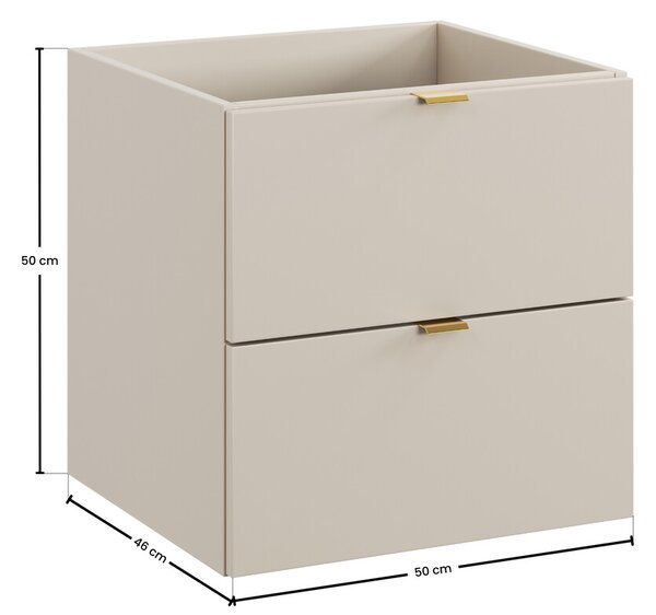 Comad Dalia Cashmere dulap 50x46x50 cm sub chiuveta pe perete bej DALIA CASHMERE 82-50-46-2S