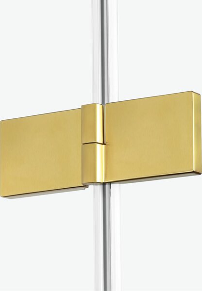 New Trendy Avexa Gold Brushed cabină de duș 100x90 cm dreptunghiular auriu periat/sticlă transparentă EXK-3019