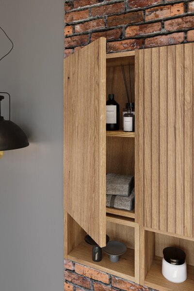 Comad Nova Coast Evoke dulap 30x18.9x57 cm laterala pe perete stejar NOVA COAST EVOKE 83-30-1D