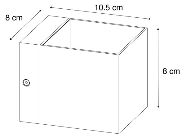 Set de 2 aplice inteligente bronz închis 8 cm cu WiFi G9 - Transfer