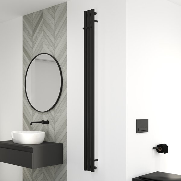 Oltens Stang calorifer de baie decorativ 180x15 cm negru mat 55011300