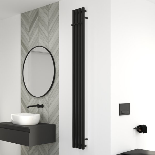 Oltens Stang calorifer de baie decorativ 180x20.5 cm negru mat 55012300