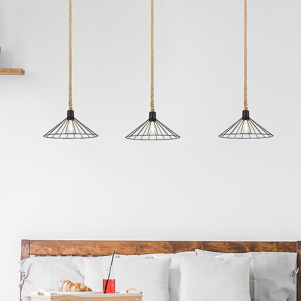 Rabalux Daryl lampă suspendată 1x40 W negru 5271
