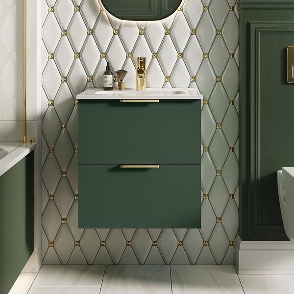Elita Street Plus lavoar cu dulap 51.3 cm verde RE020500107010