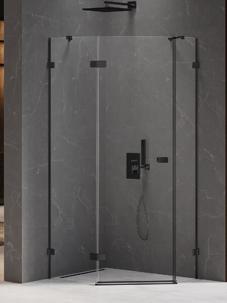 New Trendy Avexa Black cabină de duș 100x80 cm negru mat/sticlă transparentă EXK-3881