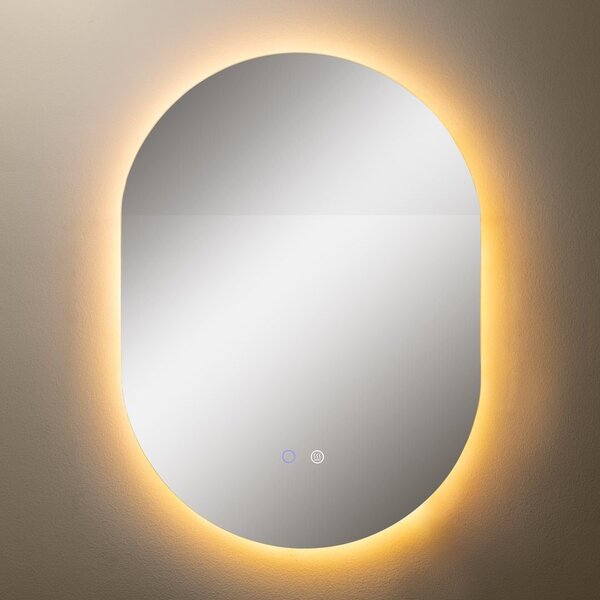 Zuma Line oglindă 50x70 cm oval cu iluminare cu covoraș de încălzire D3002