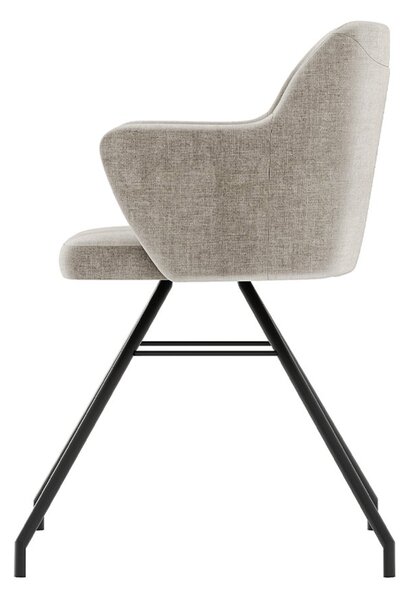 Fotoliu lemn masiv rotativ Spinner tapițat, 64 × 54 × 86 cm