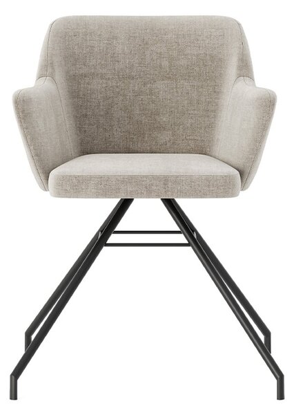 Fotoliu lemn masiv rotativ Spinner tapițat, 64 × 54 × 86 cm