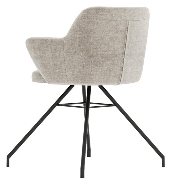 Fotoliu lemn masiv rotativ Spinner tapițat, 64 × 54 × 86 cm