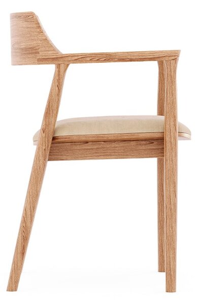 Scaun lemn masiv Quest, 52,5 × 58 × 78 cm