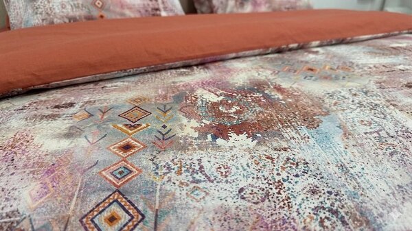 Lenjerie de pat Cotton Pro 100% bumbac – imprimare digitală (Dusty Kilim) - RALEX PUCIOASA