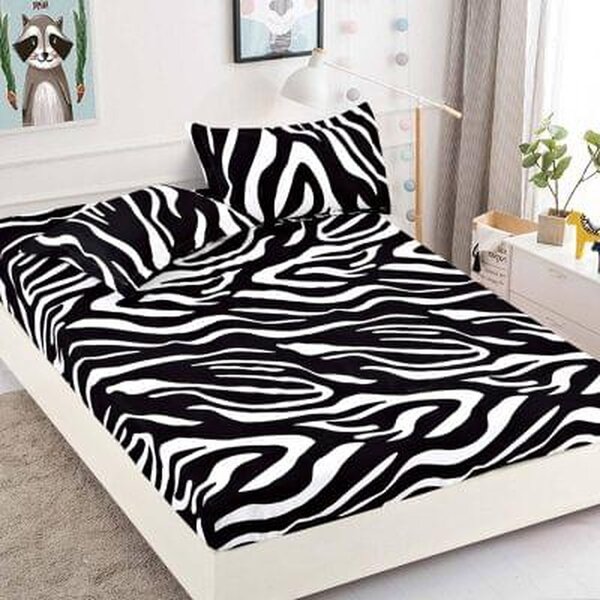 Husa protectie pat cu elastic, bumbac finet, 180 x 200 cm, 3 piese, HPP25