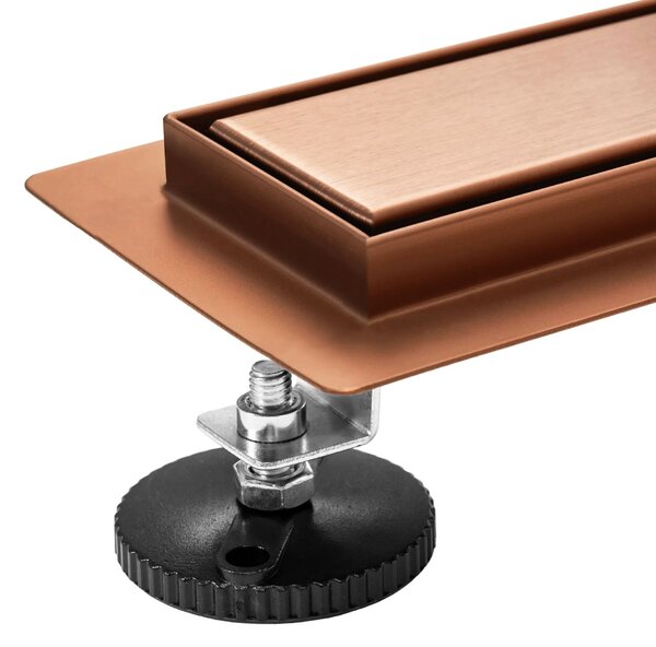 Rea Neox Pro, scurgere de duș 70 cm cu sifon rotativ la 360 de grade, cupru mat, REA-G4801
