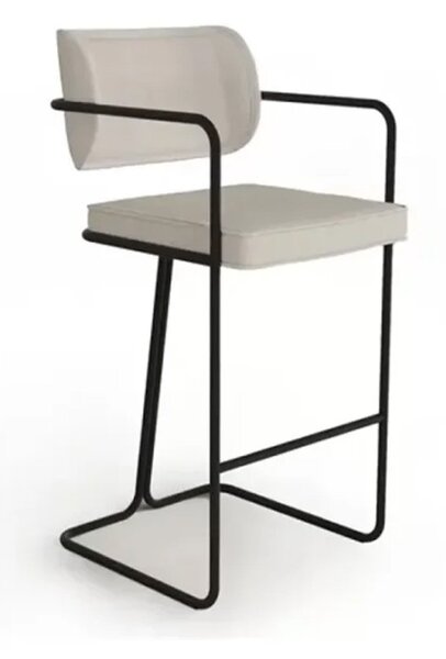 Scaun lemn masiv de bar Giallo, 52 × 57 × 109 cm